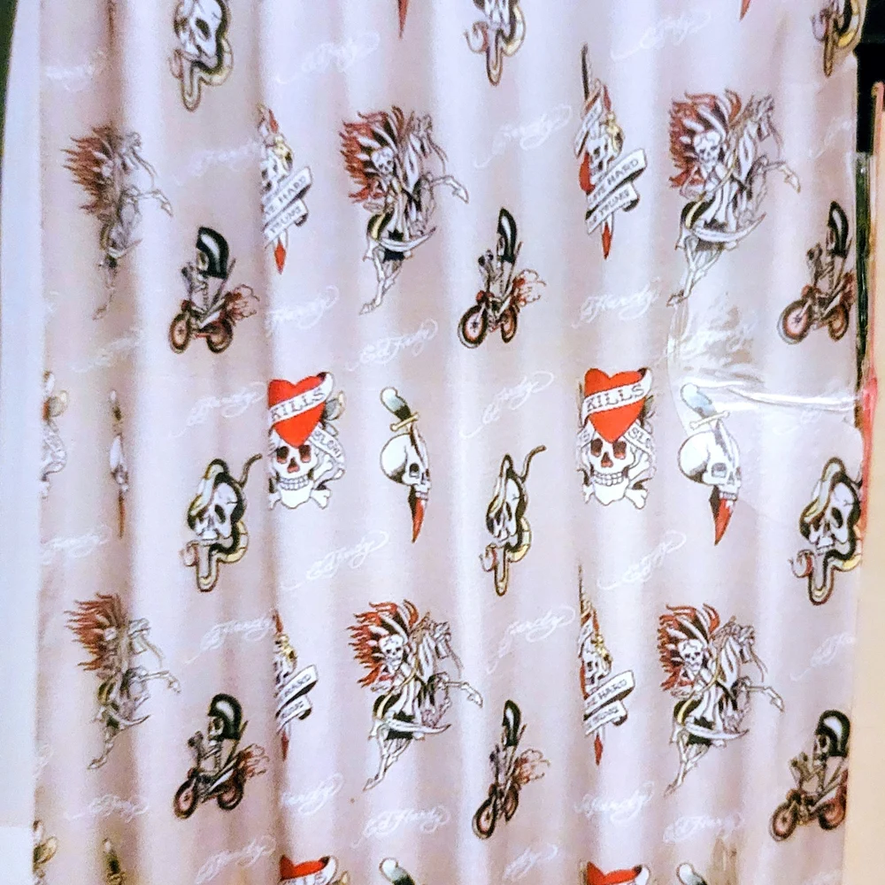 Ed Hardy Shower Curtain Set with Tiger Design